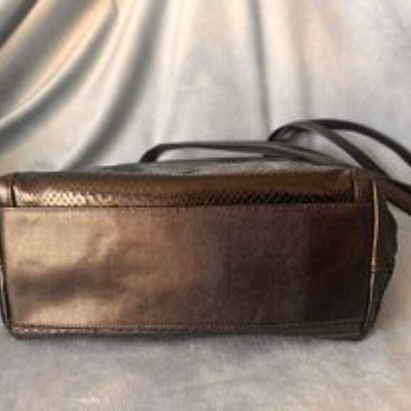 Vintage Shaif Patterned Sling Purse, Brown, Black, - Picture 5 of 6